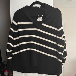 Aerie Black and White Striped Women's Sweater
